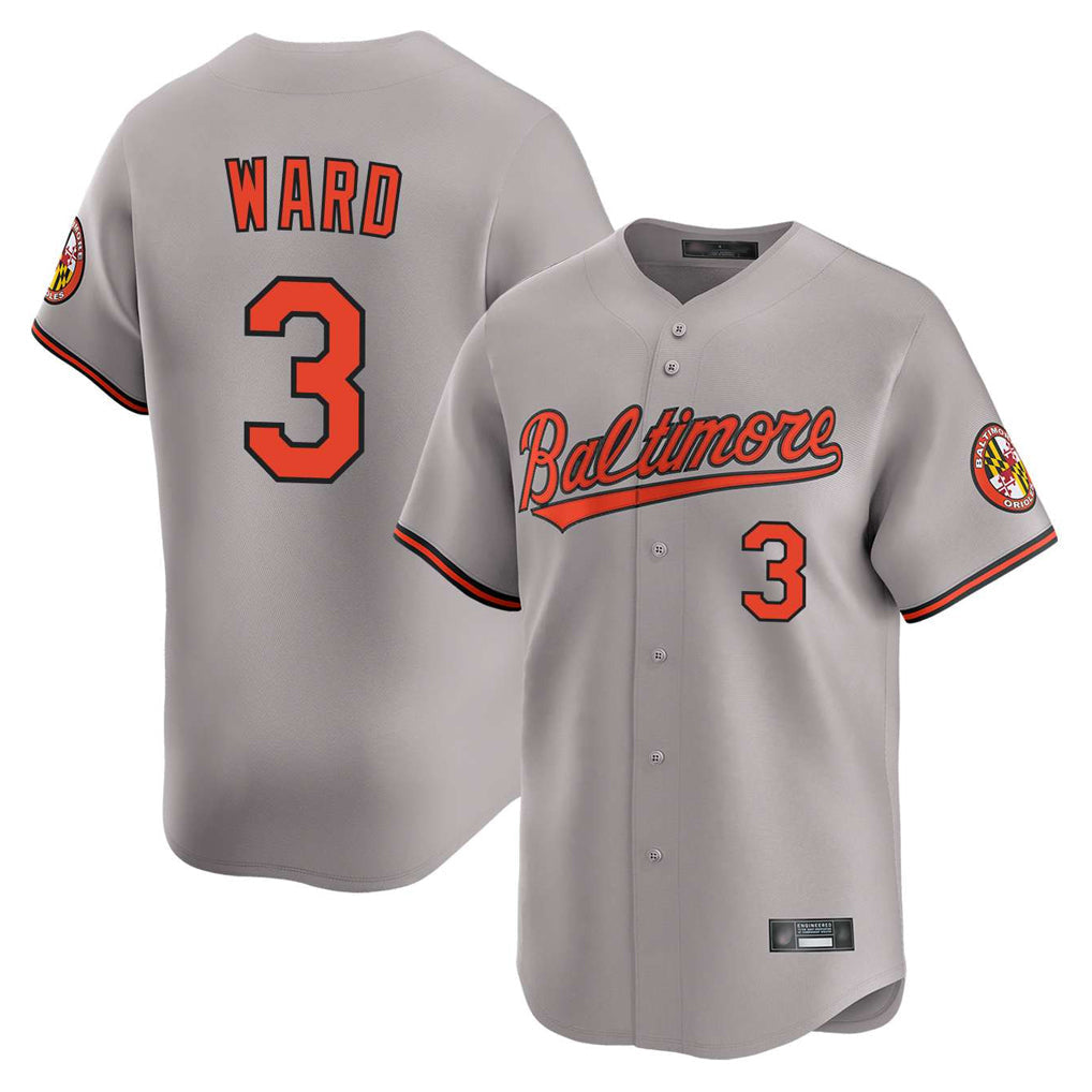 Davalo B.Orioles #3 Taylor Ward Player Gray Limited Home Game Stitched Jerseys