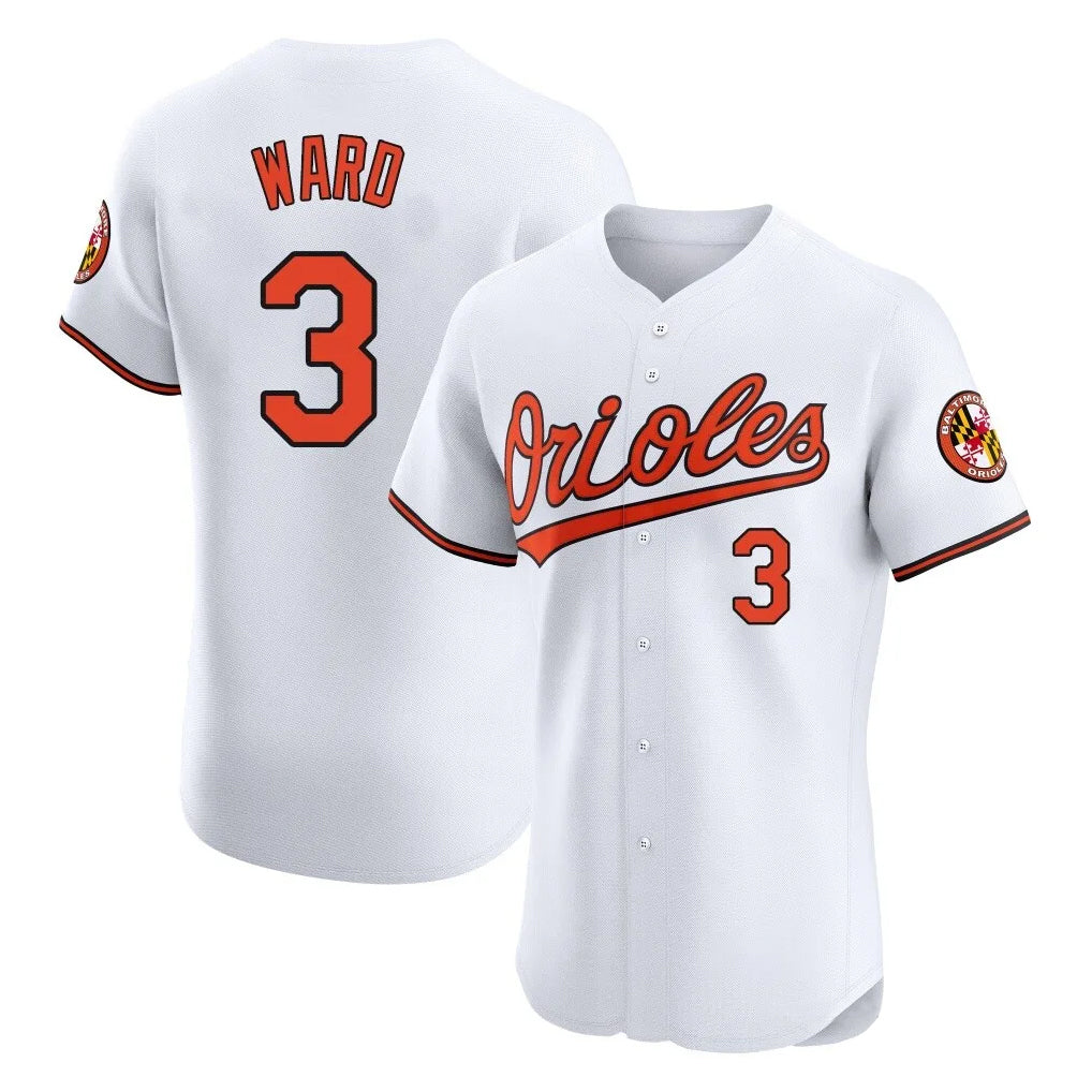 Davalo B.Orioles #3 Taylor Ward Player White Limited Elite Home Game Stitched Jerseys
