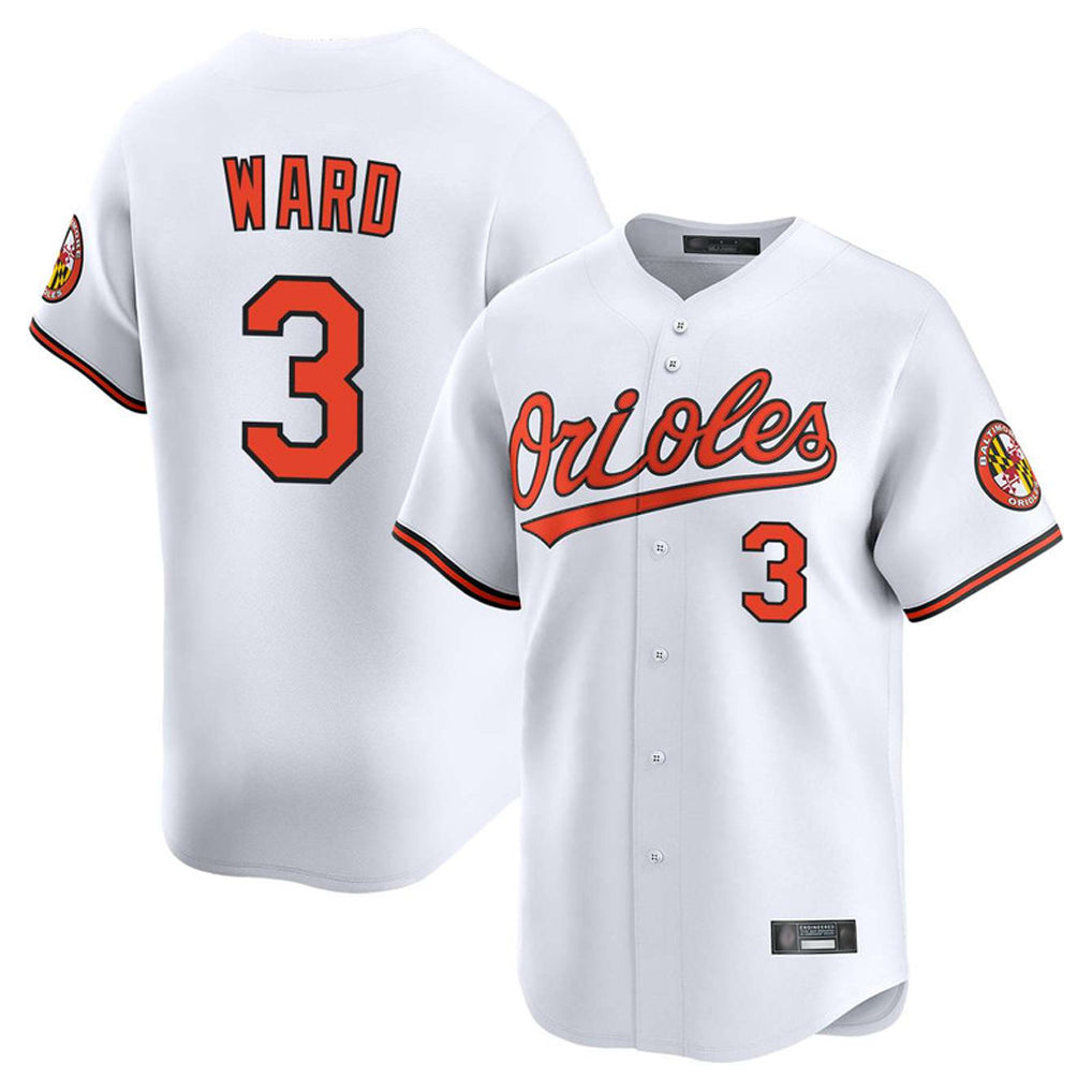 Davalo B.Orioles #3 Taylor Ward Player White Limited Home Game Stitched Jerseys
