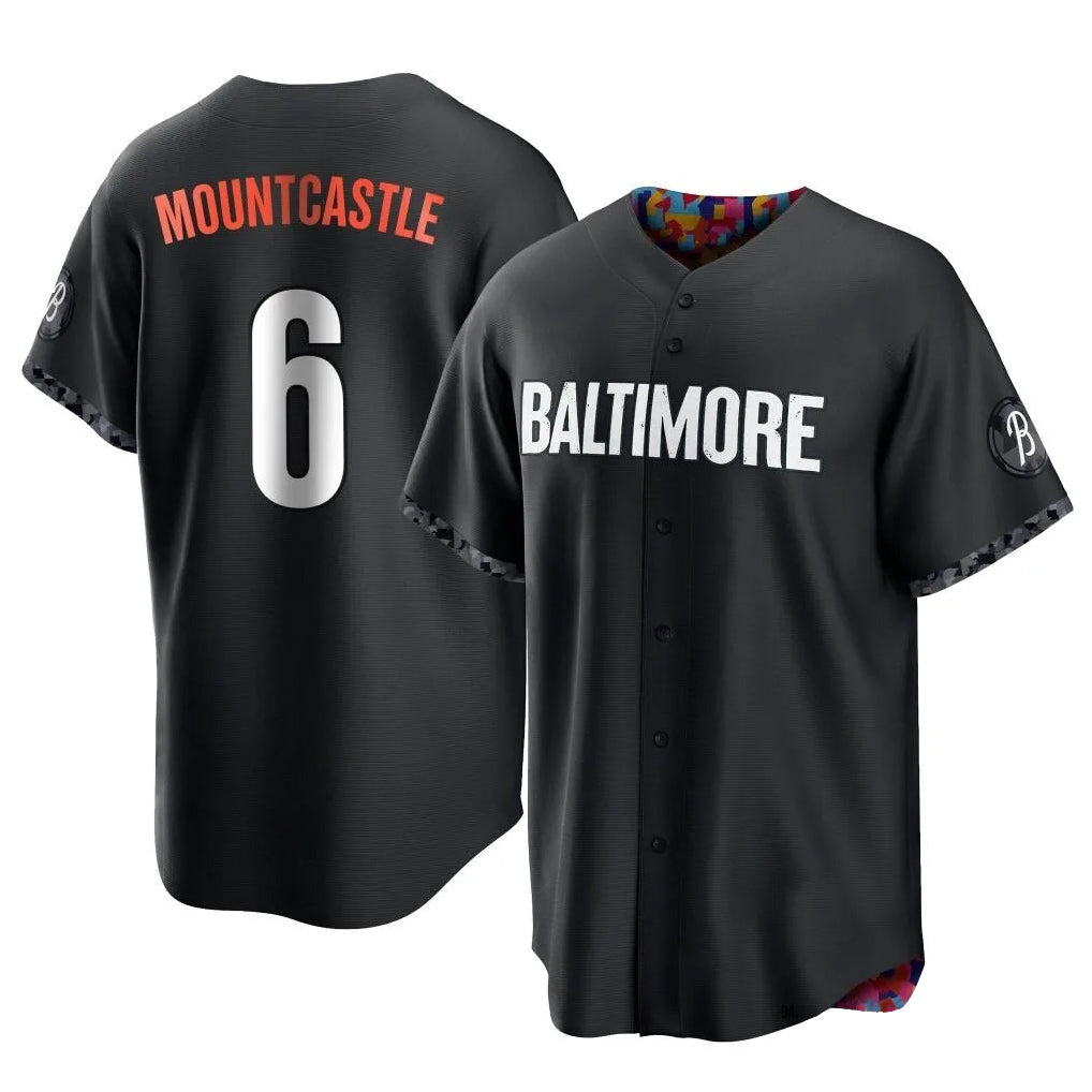 Davalo B.Orioles #6 Ryan Mountcastle Player Black City Connect Home Game Stitched Jerseys