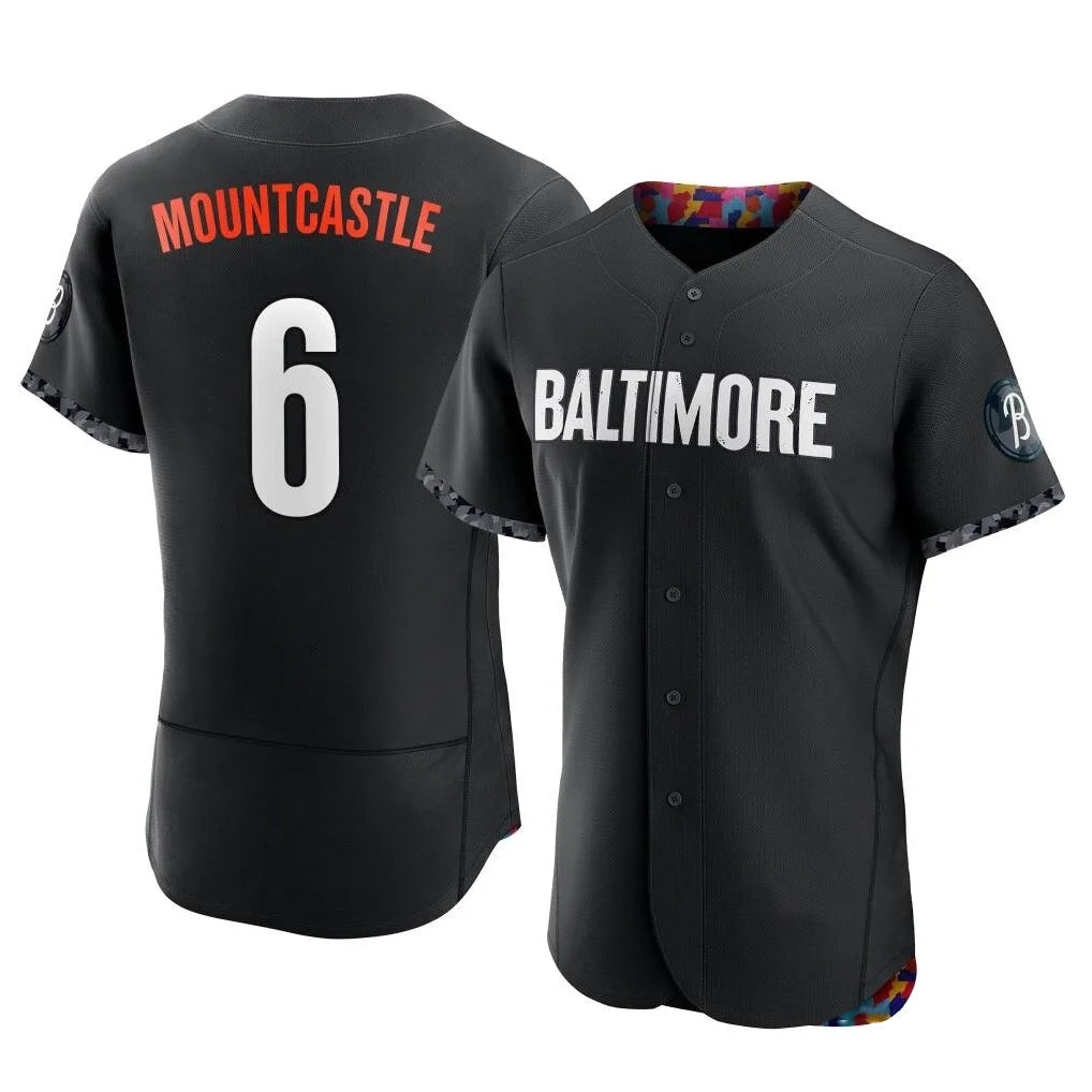 Davalo B.Orioles #6 Ryan Mountcastle Player Black City Connect Limited Elite Home Game Stitched Jerseys