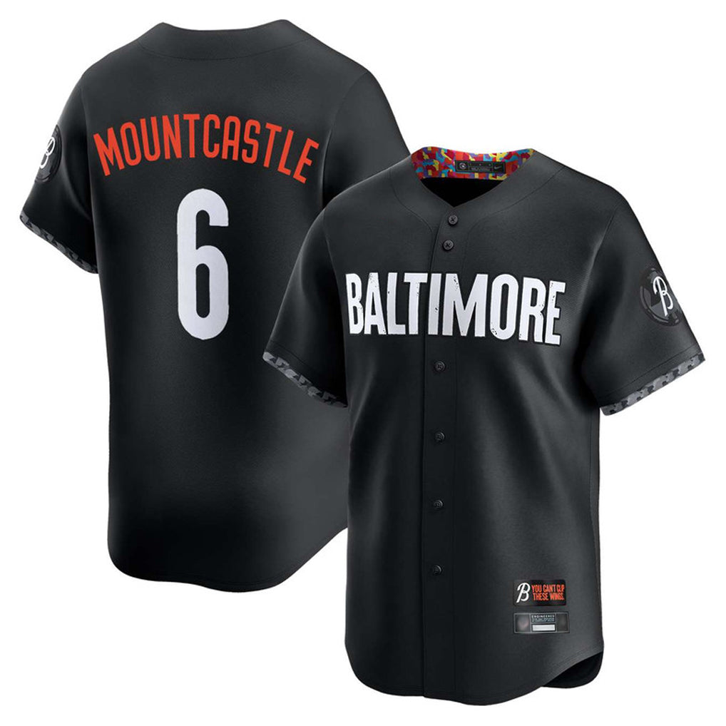 Davalo B.Orioles #6 Ryan Mountcastle Player Black City Connect Limited Home Game Stitched Jerseys