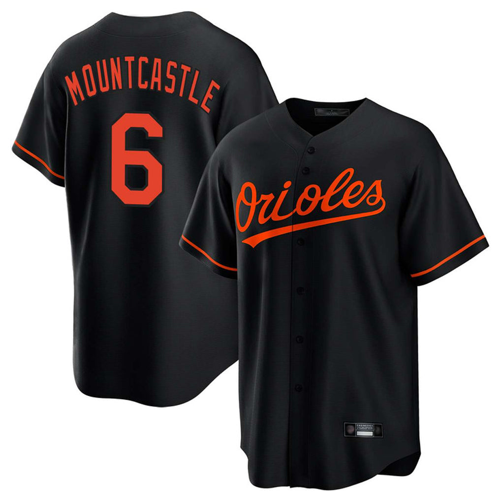 Davalo B.Orioles #6 Ryan Mountcastle Player Black Home Game Stitched Jerseys