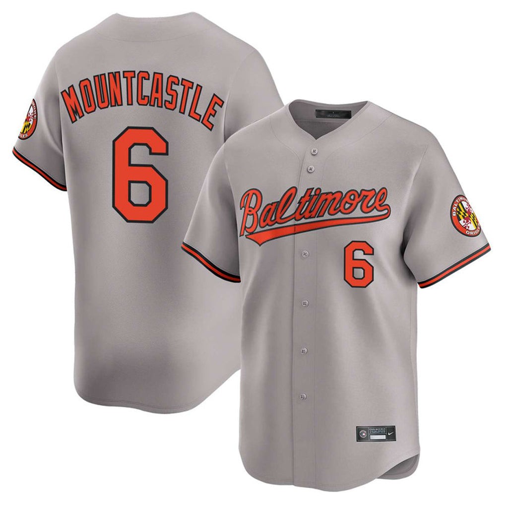 Davalo B.Orioles #6 Ryan Mountcastle Player Gray Limited Home Game Stitched Jerseys