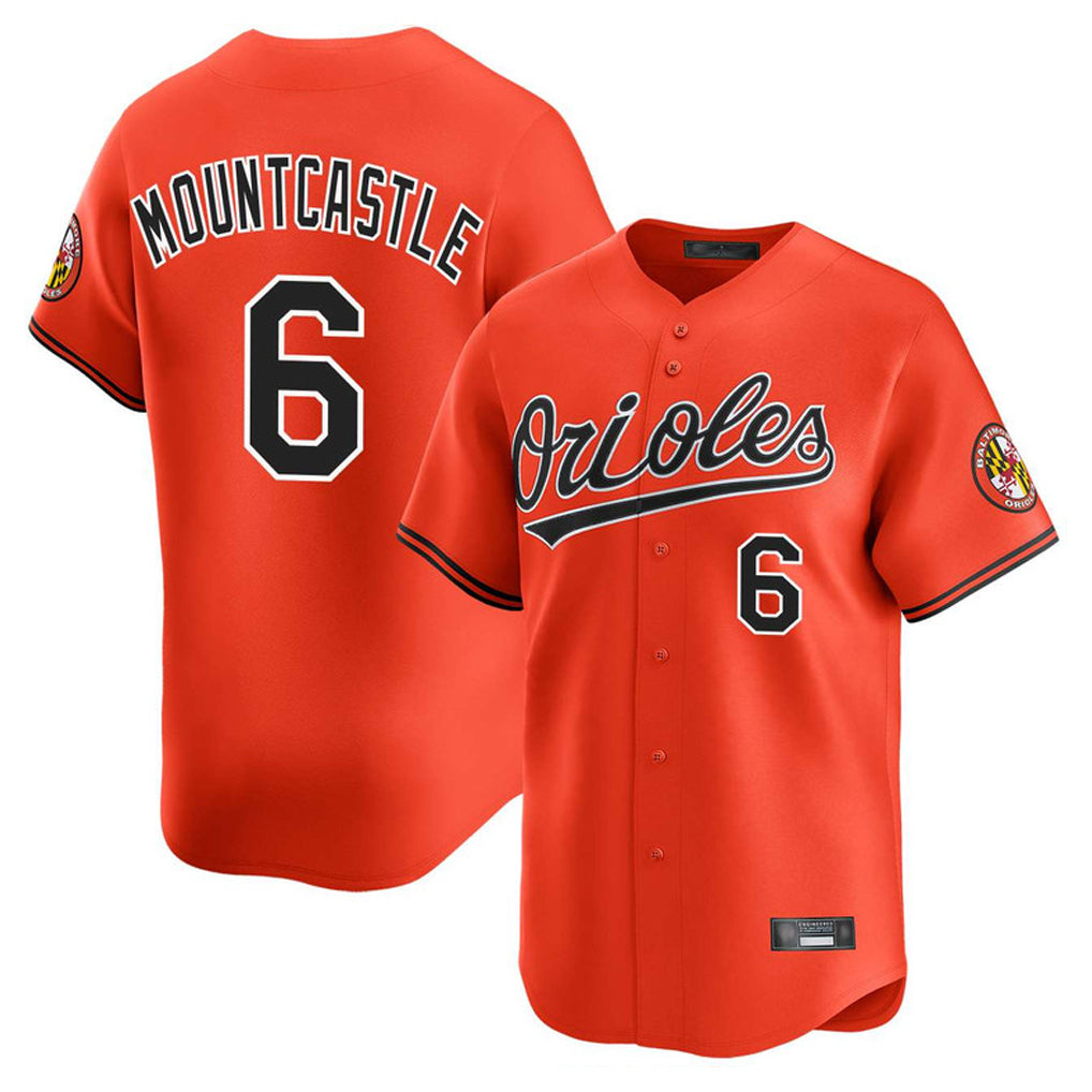 Davalo B.Orioles #6 Ryan Mountcastle Player Orange Limited Home Game Stitched Jerseys