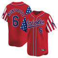 Davalo B.Orioles #6 Ryan Mountcastle Player Red Independence Day Vapor Premier Limited Home Game Stitched Jerseys