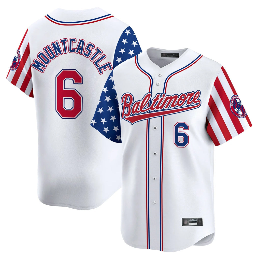 Davalo B.Orioles #6 Ryan Mountcastle Player White Independence Day Vapor Premier Limited Home Game Stitched Jerseys