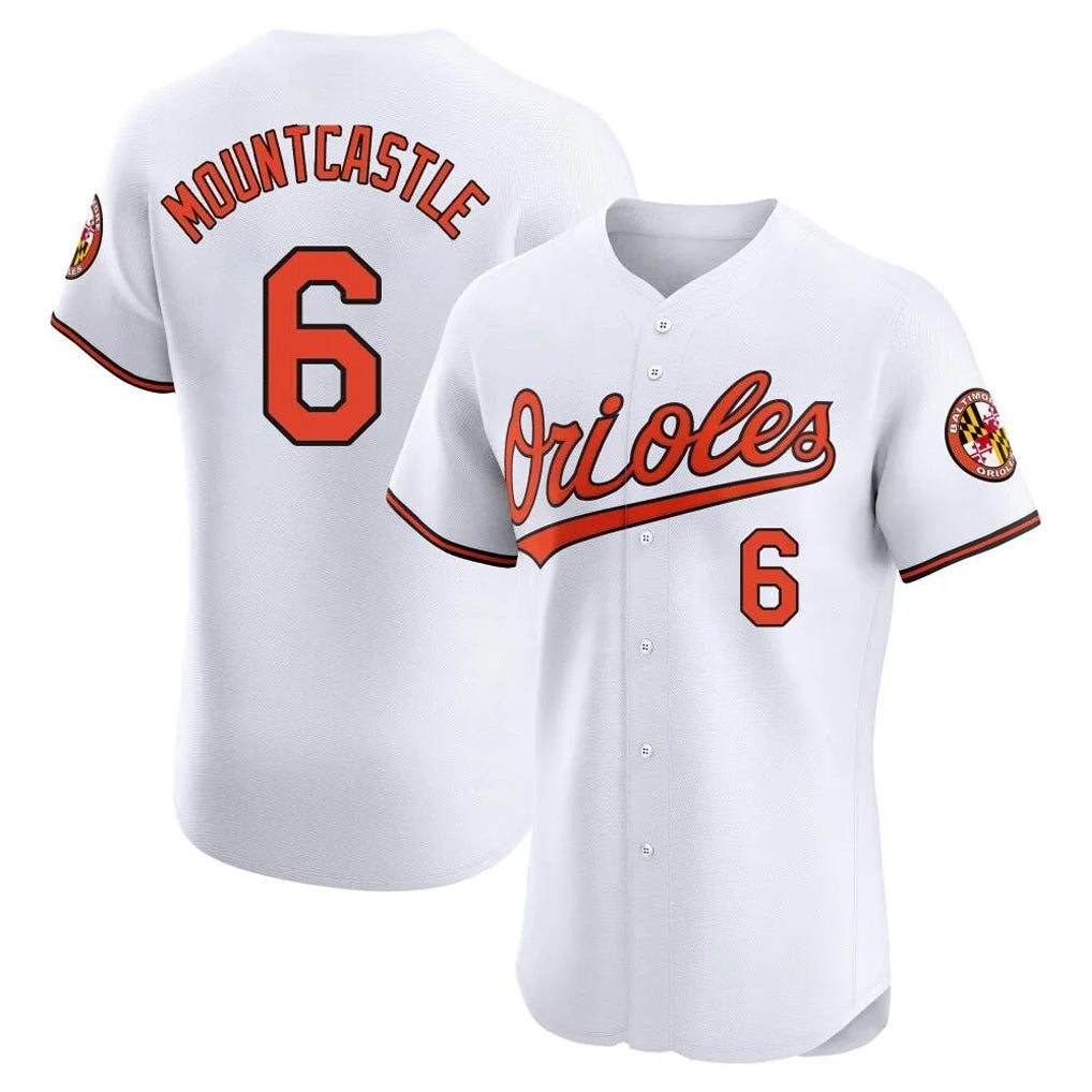 Davalo B.Orioles #6 Ryan Mountcastle Player White Limited Elite Home Game Stitched Jerseys