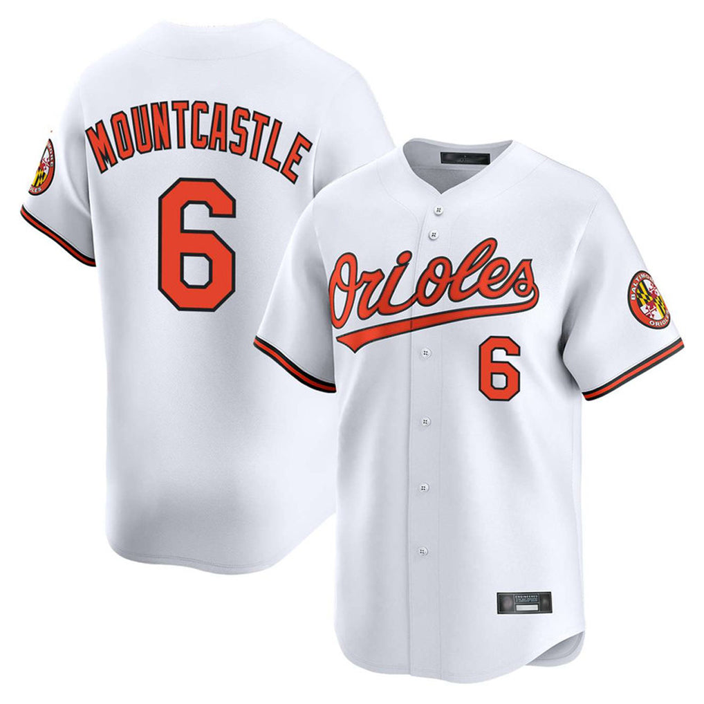 Davalo B.Orioles #6 Ryan Mountcastle Player White Limited Home Game Stitched Jerseys