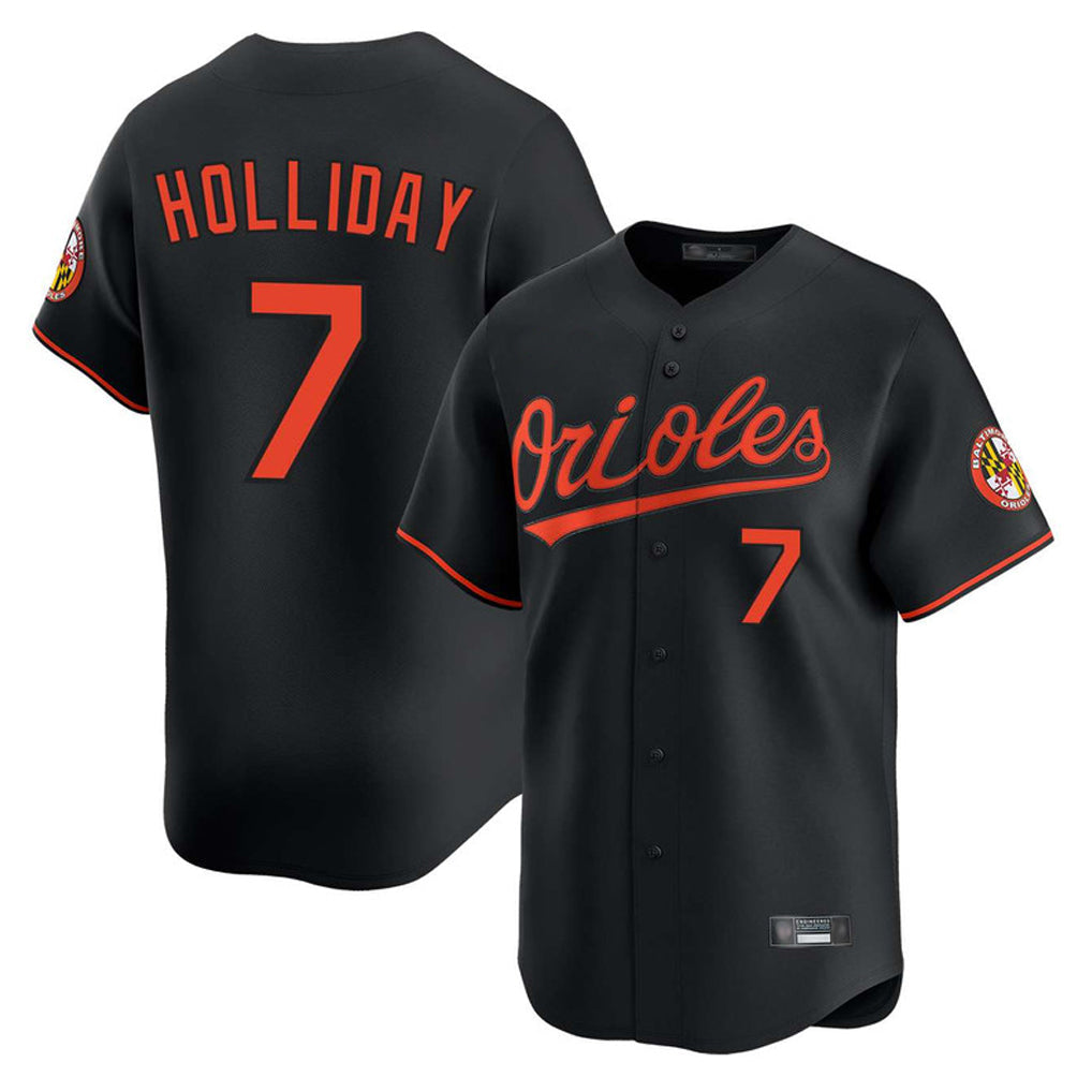 Davalo B.Orioles #7 Jackson Holliday Player Black Limited Home Game Stitched Jerseys