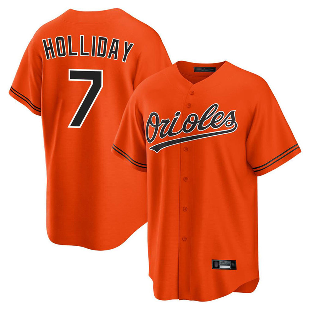 Davalo B.Orioles #7 Jackson Holliday Player Orange Home Game Stitched Jerseys
