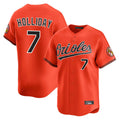 Davalo B.Orioles #7 Jackson Holliday Player Orange Limited Home Game Stitched Jerseys