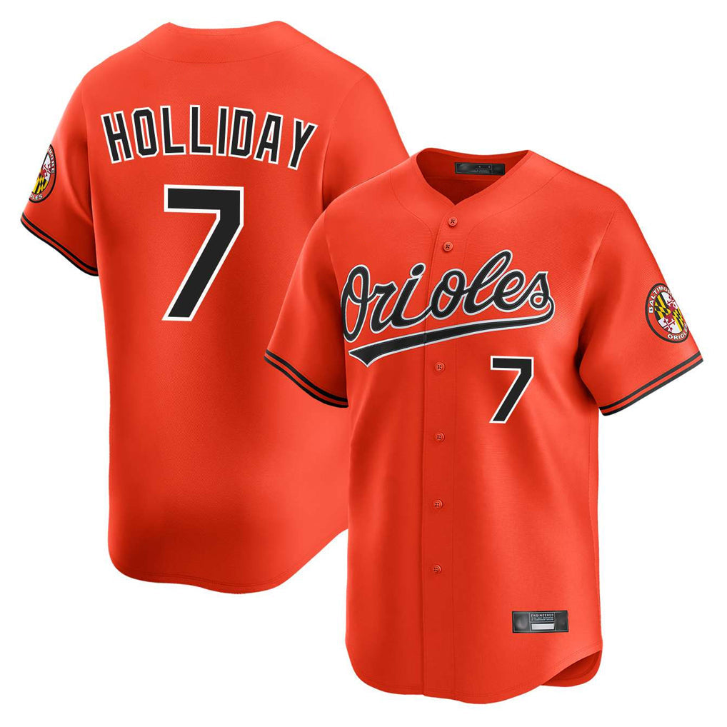 Davalo B.Orioles #7 Jackson Holliday Player Orange Limited Home Game Stitched Jerseys