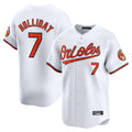 Davalo B.Orioles #7 Jackson Holliday Player White Limited Home Game Stitched Jerseys