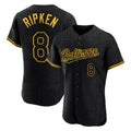 Davalo B.Orioles #8 Cal Ripken Player Black Snake Skin City Limited Elite Home Stitched Jerseys