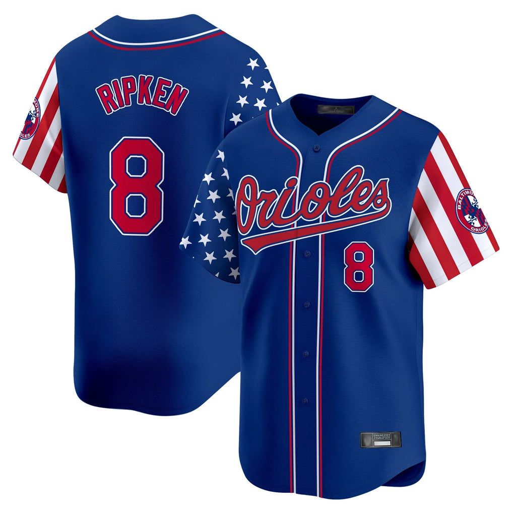 Davalo B.Orioles #8 Cal Ripken Player Royal Independence Day Vapor Premier Limited Home Game Stitched Jerseys