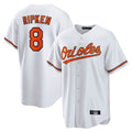 Davalo B.Orioles #8 Cal Ripken Player White Home Game Stitched Jerseys