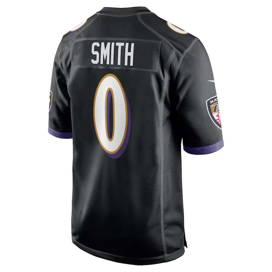 Davalo B.Ravens #0 Roquan Smith Player Black Alternate Home Game Stitched Jerseys