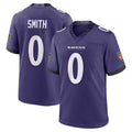 Davalo B.Ravens #0 Roquan Smith Player Purple Home Game Stitched Jerseys