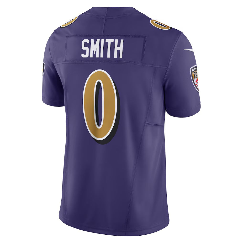 Davalo B.Ravens #0 Roquan Smith Purple Alternate 2 Vapor F.U.S.E. Limited Stitched Jerseys
