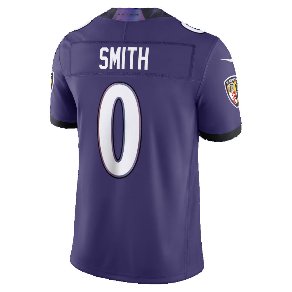 Davalo B.Ravens #0 Roquan Smith Purple Vapor F.U.S.E. Sewn Down Limited Stitched Jerseys