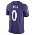Davalo B.Ravens #0 Roquan Smith Purple Vapor F.U.S.E. Sewn Down Limited Stitched Jerseys