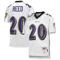 Davalo B.Ravens #20 Ed Reed Player White Mitchell & Ness Platinum Legacy Limtied Football Jerseys