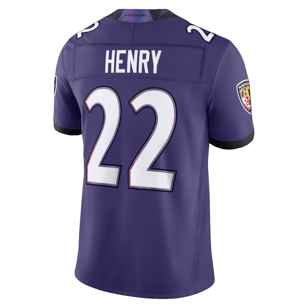 Davalo B.Ravens #22 Derrick Henry Player Purple Limited Elite Home Game Stitched Jerseys