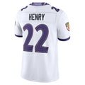 Davalo B.Ravens #22 Derrick Henry Player White Limited Elite Home Game Stitched Jerseys