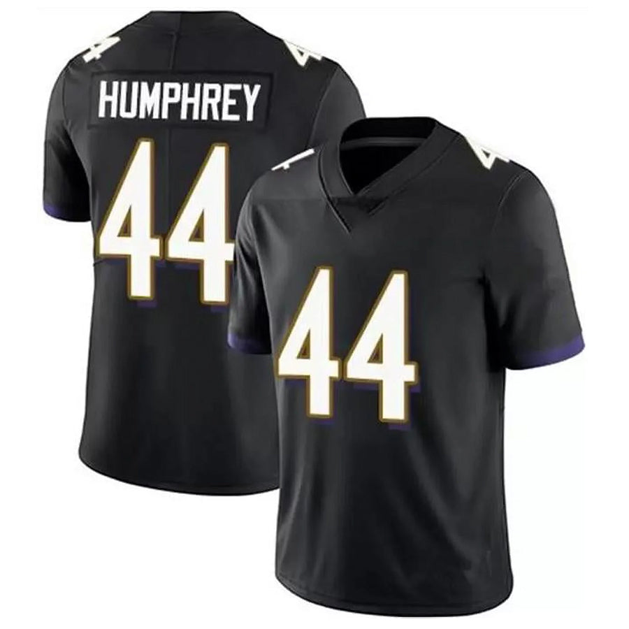 Davalo B.Ravens #44 Marlon Humphrey Player Black Limited Home Game Stitched Jerseys