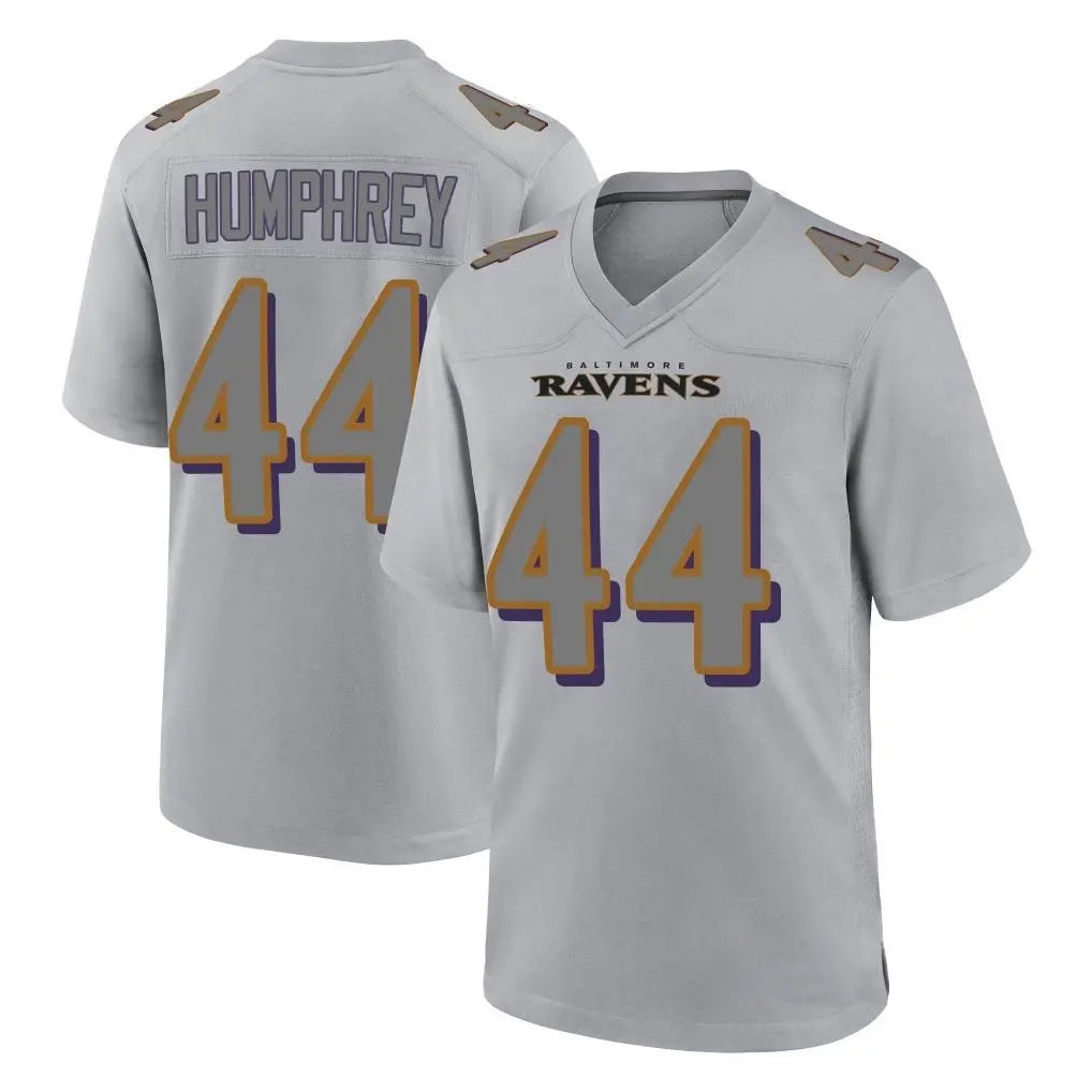 Davalo B.Ravens #44 Marlon Humphrey Player Gray Replica Limited Stitched Jerseys