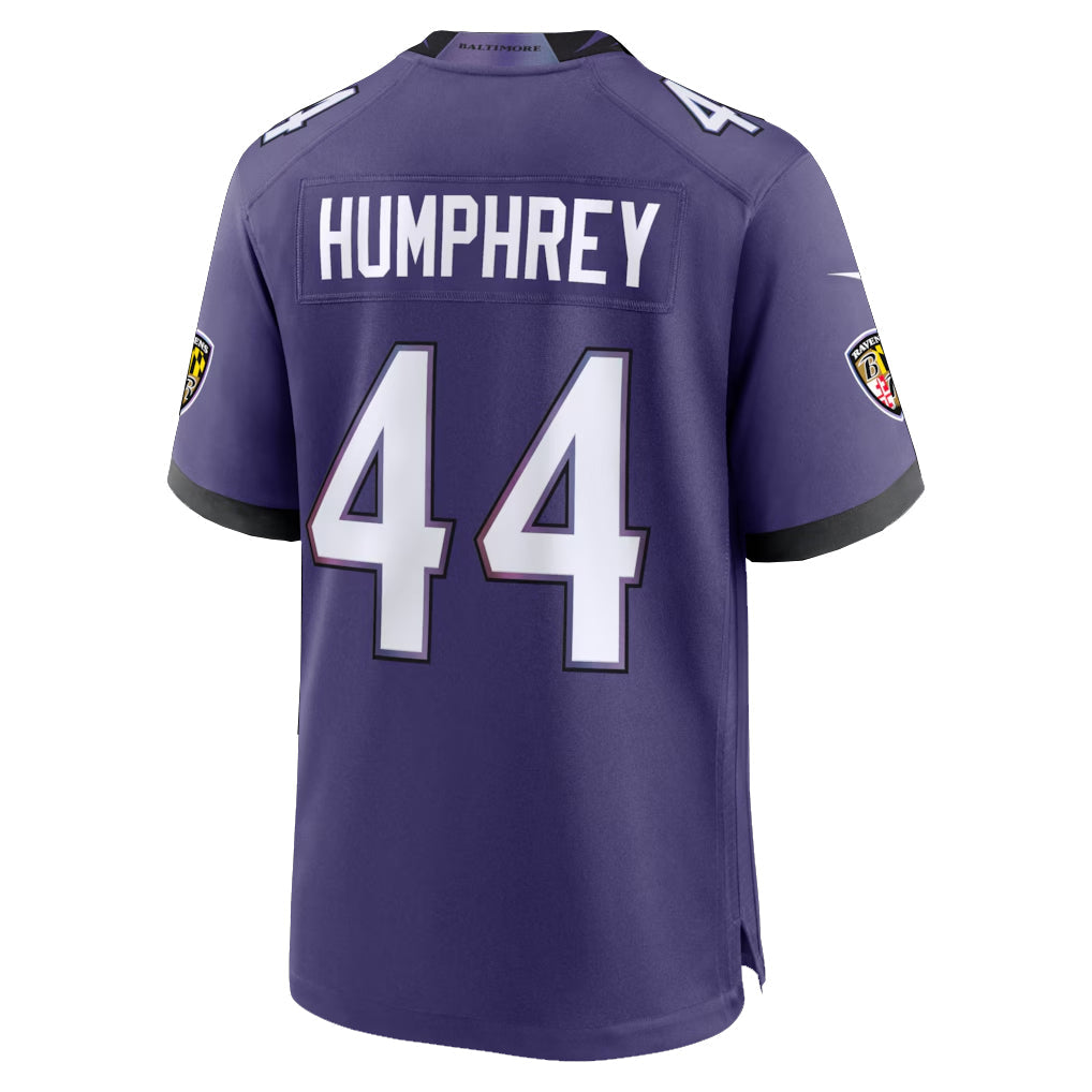 Davalo B.Ravens #44 Marlon Humphrey Player Purple Home Game Stitched Jerseys