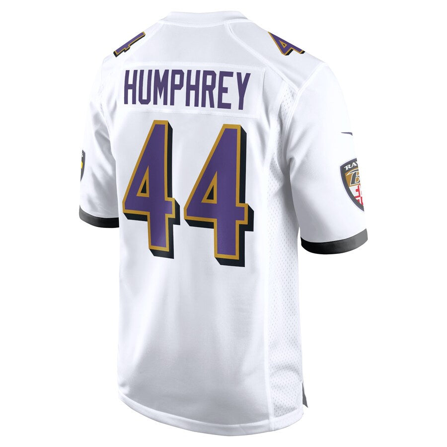 Davalo B.Ravens #44 Marlon Humphrey Player White Alternate Home Game Stitched Jerseys
