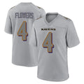 Davalo B.Ravens #4 Zay Flowers Player Color Rush Vapor Untouchable Gray Stitched Jerseys