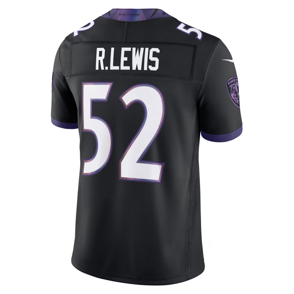 Davalo B.Ravens #52 Ray Lewis Black Alternate Vapor F.U.S.E. Stitched Retired Player Limited Jerseys