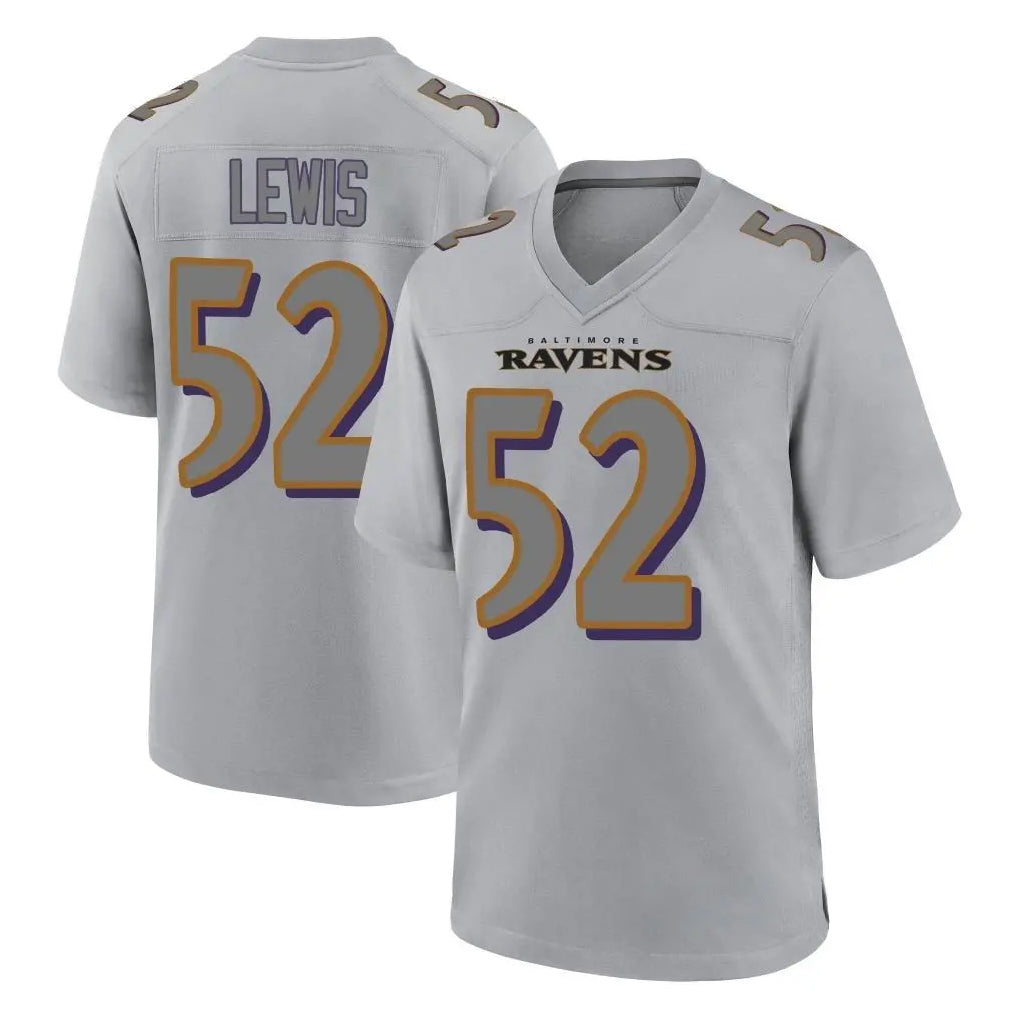 Davalo B.Ravens #52 Ray Lewis Player Gray Replica Limited Stitched Jerseys