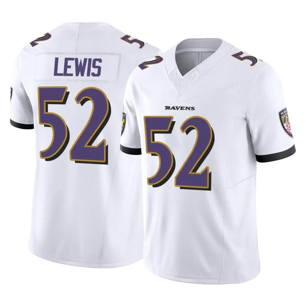 Davalo B.Ravens #52 Ray Lewis Player White Vapor F.U.S.E. Limited Game Home Stitched Jerseys