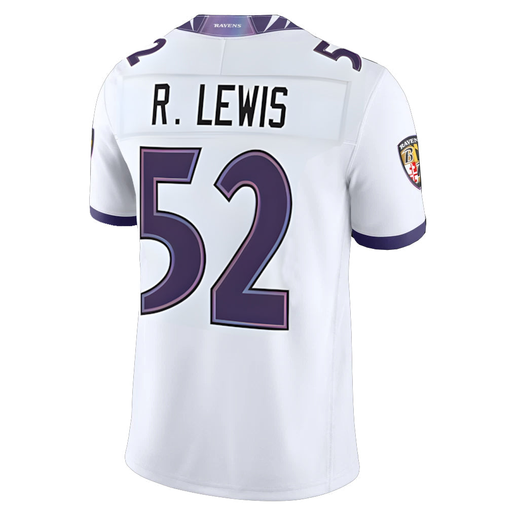 Davalo B.Ravens #52 Ray Lewis Player White  Vapor F.U.S.E. Limited Home Game Stitched Jerseys