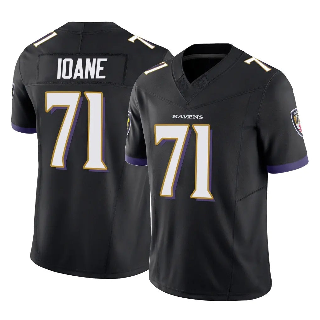 Davalo B.Ravens #71 Olaivavega Ioane Player Black Vapor F.U.S.E. Limited Game Stitched Jerseys
