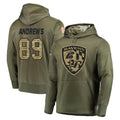 Davalo B.Ravens #89 Mark Andrews Ioane Player Olive Salute to Service Pullover Hoodie Stitched Jerseys