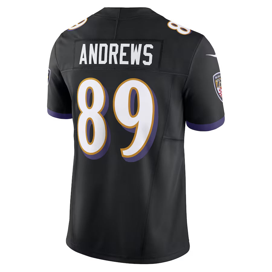 Davalo B.Ravens #89 Mark Andrews Player Black Vapor F.U.S.E. Limited Stitched Jerseys