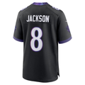 Davalo B.Ravens #8 Lamar Jackson Black Alternate Game Stitched Jerseys