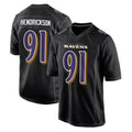 Davalo B.Ravens #91 Trey Hendrickson Player Black Carbon Fashion Home Stitched Jerseys