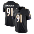 Davalo B.Ravens #91 Trey Hendrickson Player Black Vapor Untouchable Limited Home Stitched Jerseys
