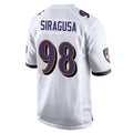 Davalo B.Ravens #98 Tony Siragusa Player White Alternate Home Game Stitched Jerseys