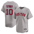 Davalo B.Red Sox #10 Trevor Story Player Gray Road Limited Home Game Stitched Jerseys
