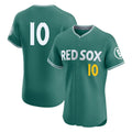 Davalo B.Red Sox #10 Trevor Story Player Green City Connect Limited Elite Home Game Stitched Jerseys