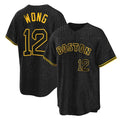 Davalo B.Red Sox #12 Connor Wong Player Black Snake Skin City Home Game Stitched Jerseys
