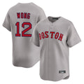 Davalo B.Red Sox #12 Connor Wong Player Gray Road Limited Home Game Stitched Jerseys