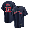 Davalo B.Red Sox #12 Connor Wong Player Navy Home Game Stitched Jerseys